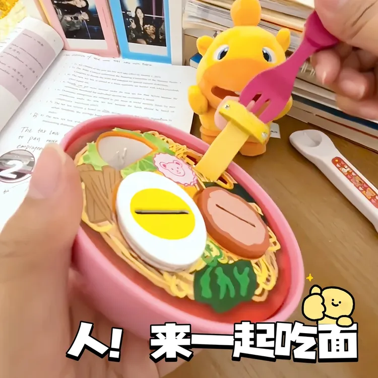【正版】日式拉面便当盒娃娃辅食喂养玩具咪套装进餐喂食过家家玩具