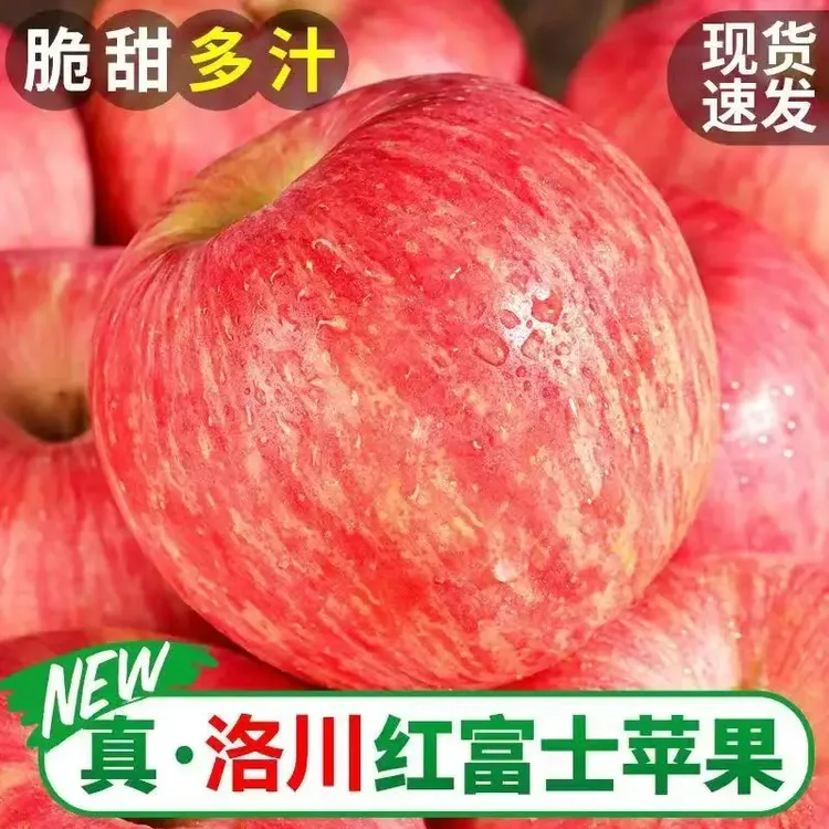 正宗陕西洛川红富士苹果新鲜脆甜多汁水果无农残甜润丑苹果糖心5/