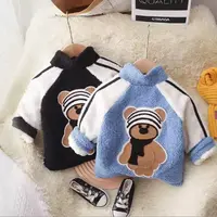 卡通毛毛加绒加厚棉衣