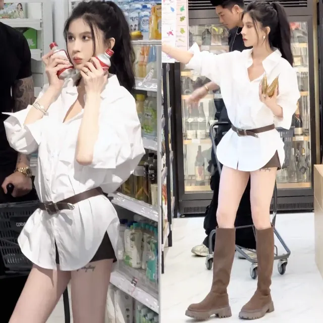 网红炸街时髦御姐高级感女装秋季2024新款白色衬衫短裤两件套