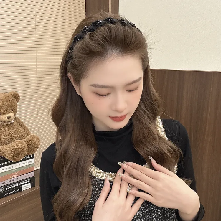 【新疆包邮】路易斯繁星发箍 轻奢气质小香风手工串珠发箍 正反两戴商品图