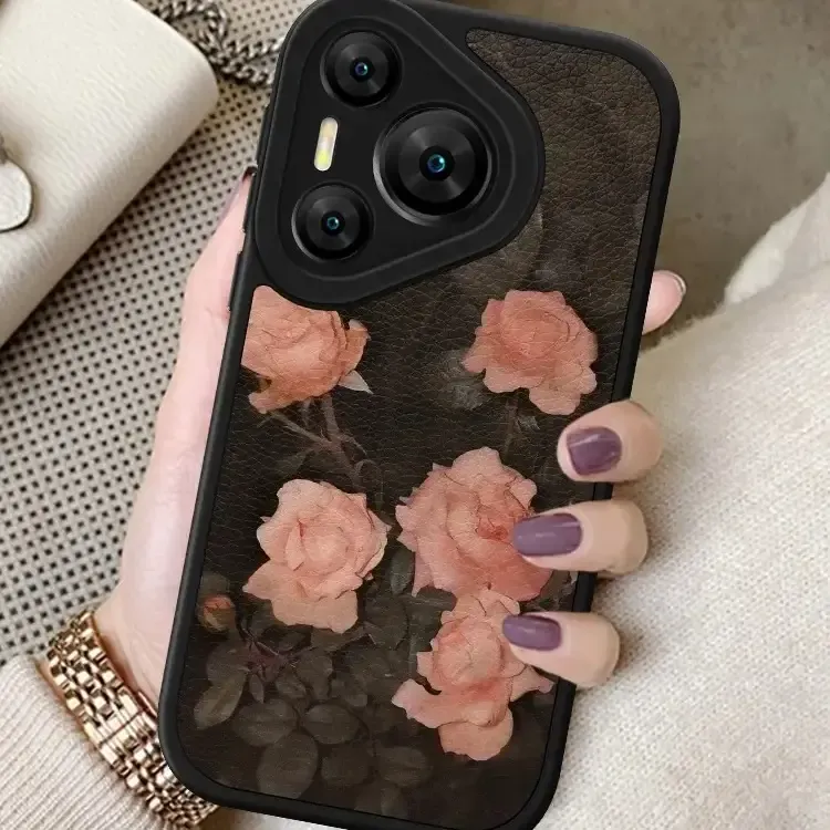 手机壳保护套ins玫瑰花适用华为Pura70pro手机壳Pura70Ultra复古