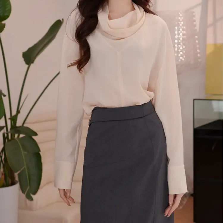 GIRDEAR/哥弟25夏季新款设计长袖冰感显夏季禅意显瘦