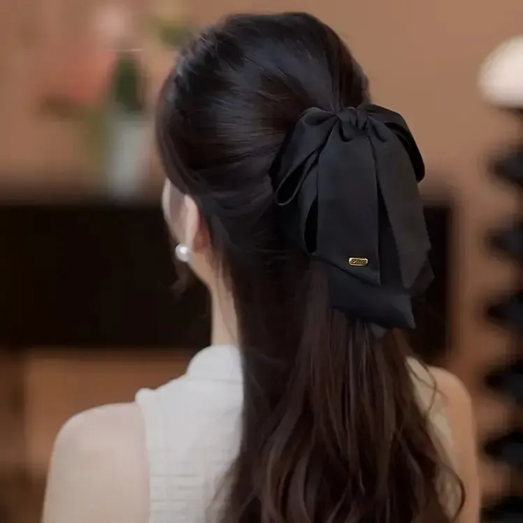 【9·9元包邮】新款蝴蝶结风韩范缎面高颅顶发饰头饰抓夹气质马尾夹