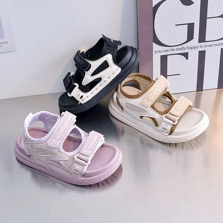 儿童凉鞋男童2025新款夏款防滑男宝宝鞋轻便软底中大童露趾沙滩鞋