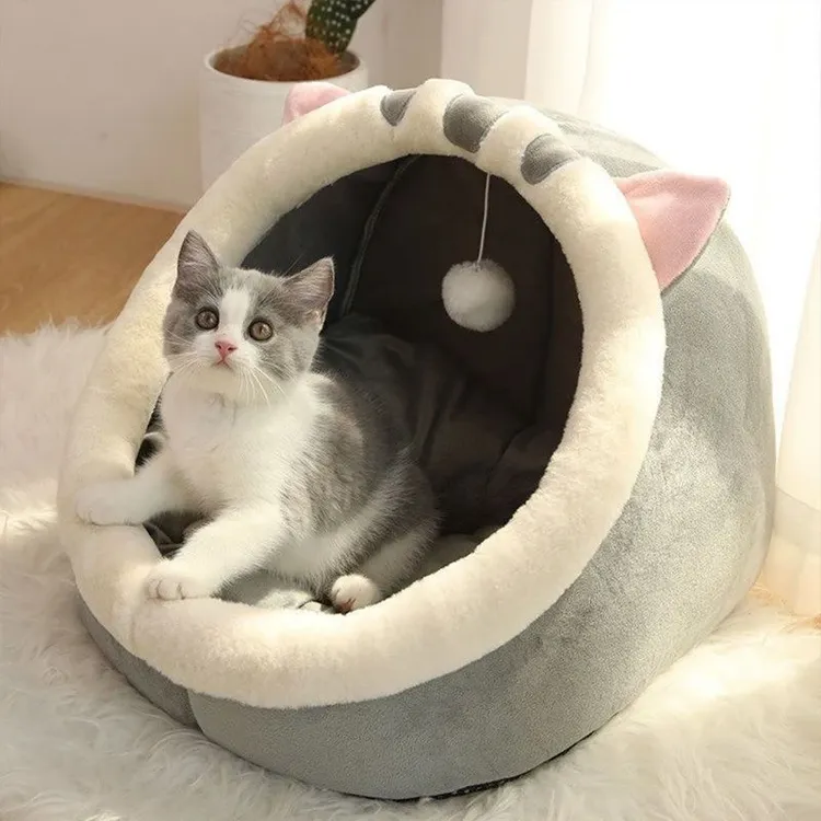 猫窝狗狗窝四季通用可拆洗兔子窝冬季保暖猫咪窝睡觉睡垫猫屋玩具