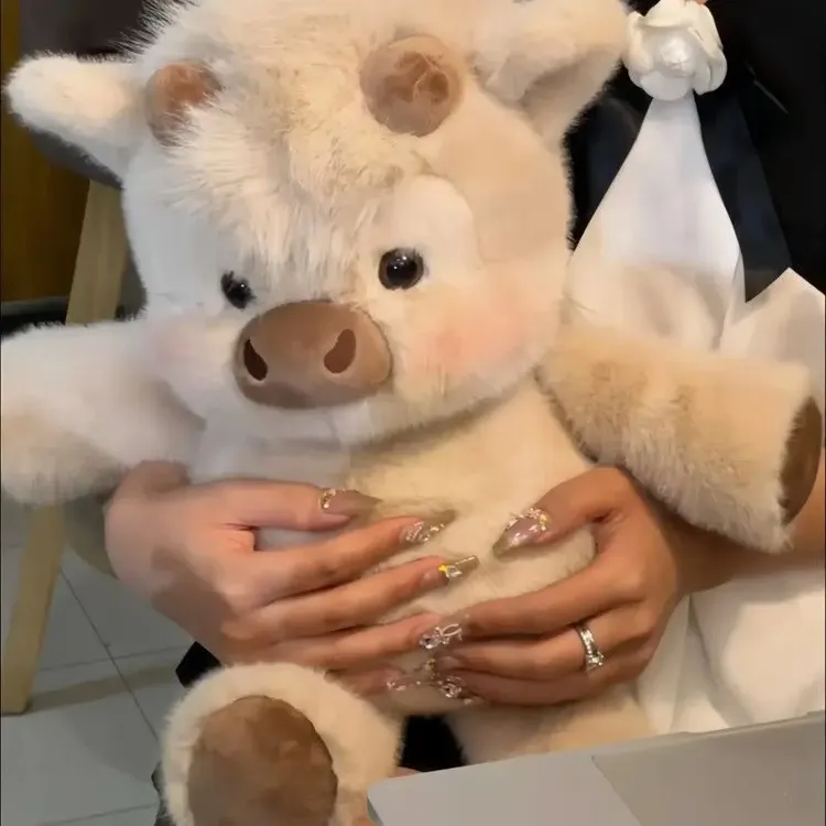 苏高地超萌牛玩偶幼崽可爱毛绒玩具公仔牛牛玩偶高品质毛绒公仔qt