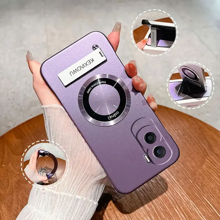 适用于荣耀X50i超薄无边框实用防摔保护套带支架高级感手机壳磁吸