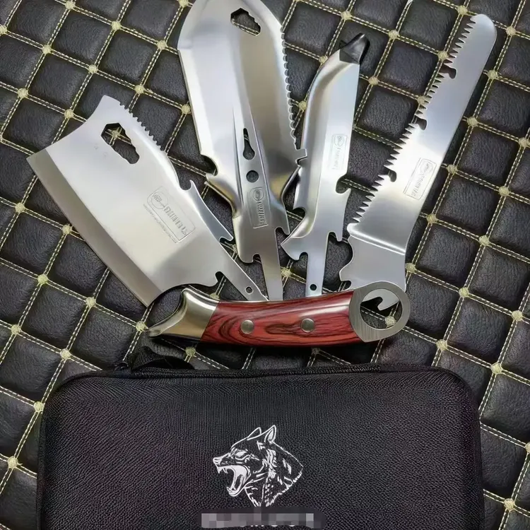 户外露营多功能便携车载野营组合工具套装不锈钢家用厨房多用