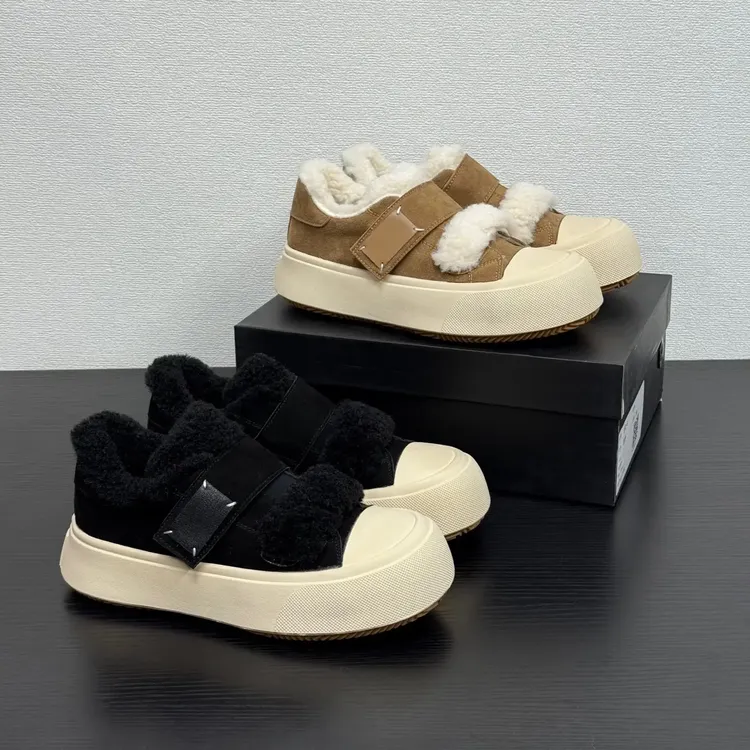 【东莞胖哥胖嫂】“加绒”冬季厚底棉鞋女舒适圆头百搭潮流休闲板鞋