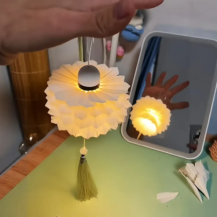 羽毛球挂件diy手工材料包永生花发光小夜灯新年送闺蜜朋友小礼物