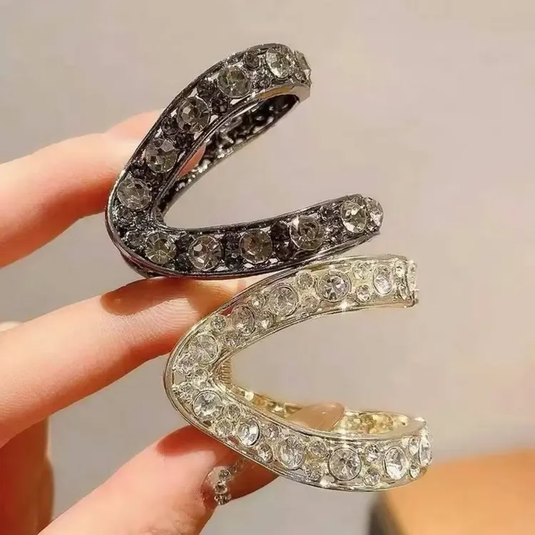 短发半扎发高马尾固定器抓夹V型新款发夹女后脑勺头饰气质轻奢