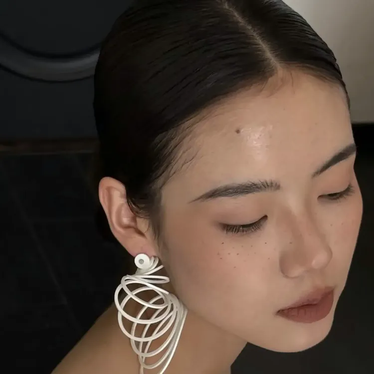 非金属硅胶耳饰 定制款硅胶旋转时尚小众感耳环气质饰品夸张个性