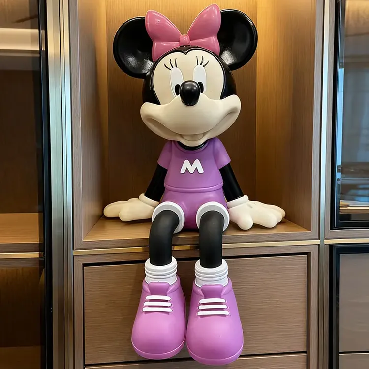 创意卡通坐姿米奇米妮家居摆件儿童礼物客厅电视柜装饰工艺品