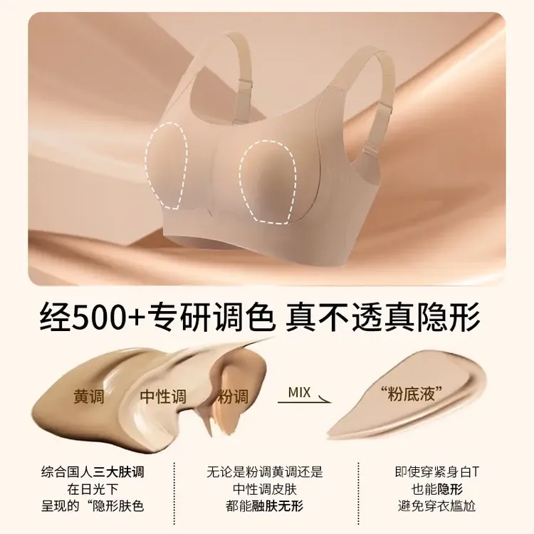 JKbra【买一送一】7A大胸显小提拉可外穿薄款纸片人粉底液运动内衣
