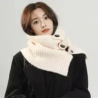 韩版ins冬季2025款女士针织围巾百搭时尚氛围感保暖毛领纯色围脖