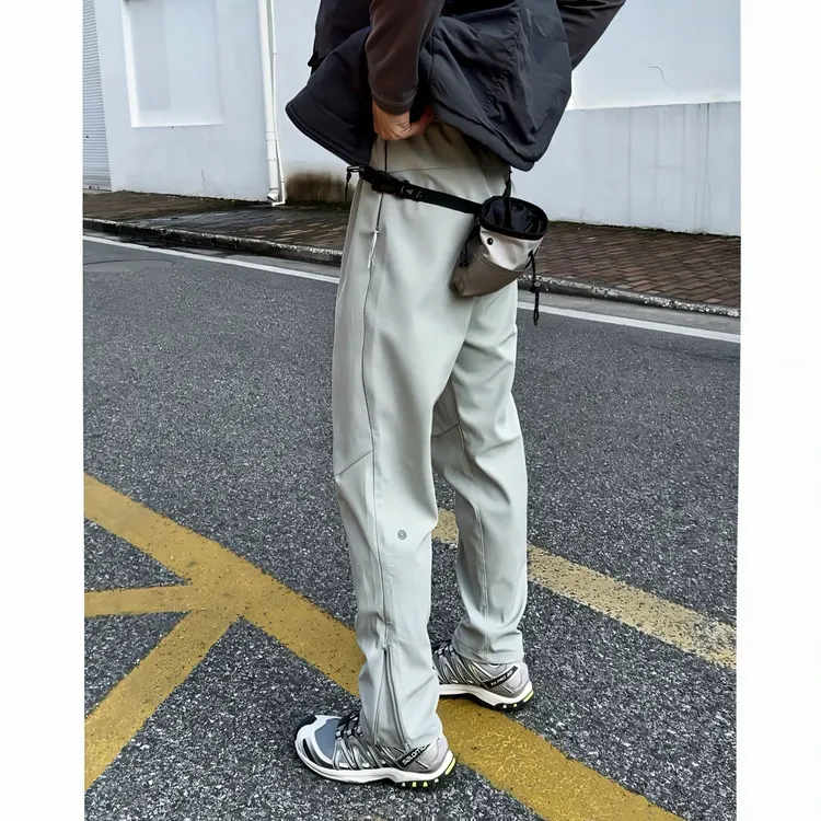 2025秋冬新款户外运动机能拉链软壳裤显瘦百搭男女同款工装休闲裤