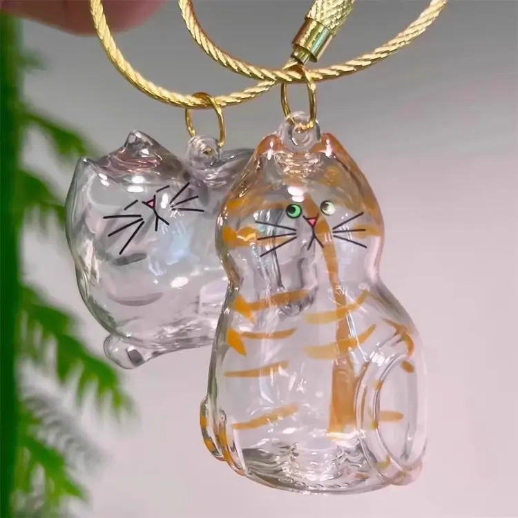 可爱钥匙扣挂件猫毛收纳盒吊饰胶囊扭蛋包收藏扭蛋猫咪毛发创意