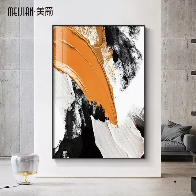 现代轻奢客厅装饰画沙发背景墙壁画抽象入户玄关巨幅大幅落地挂画