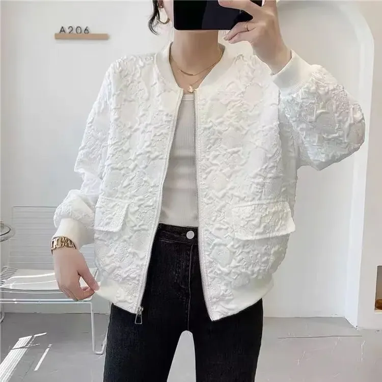 时尚女士薄款外套2025新款棒球服短款春夏休闲防晒衣小个子夹克