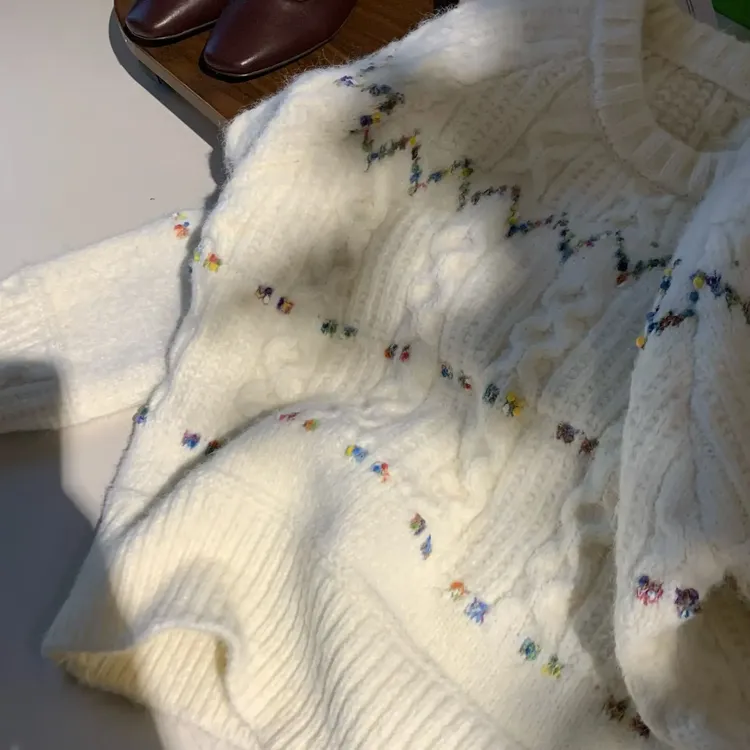 韩系高智感秋冬加厚含羊毛麻花针织长袖毛衣