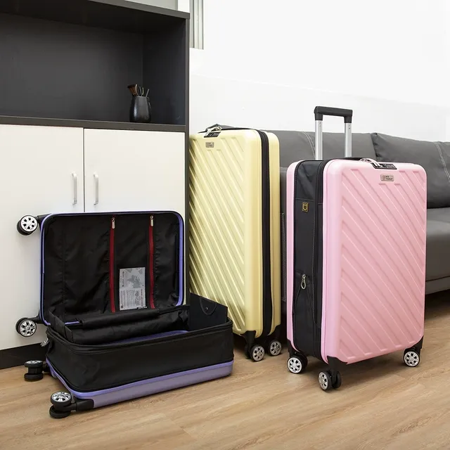 xitall可折叠超薄扩展收纳密码行李箱拉链20万向轮创意新款拉杆箱