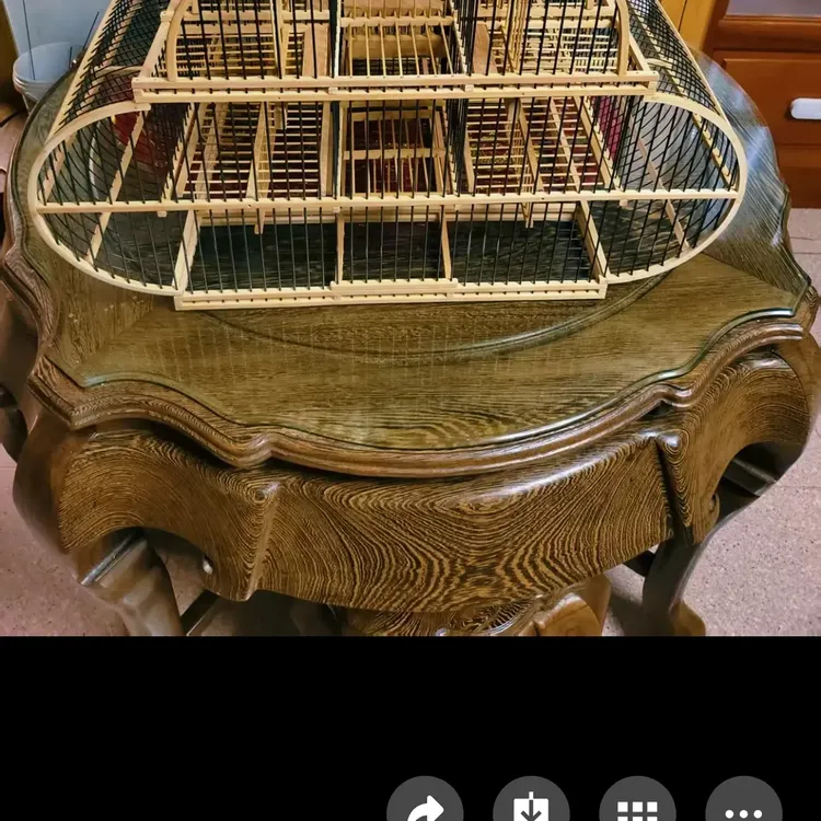 东北黄鸟贝子金翅四滚笼长64宽44高40丝距自动翻转鸟笼