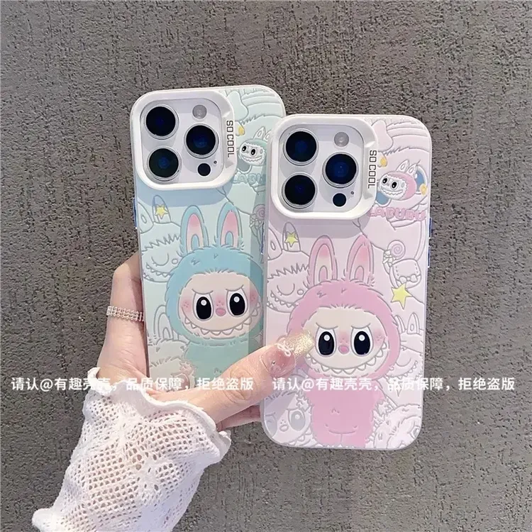 可爱卡通labubu适用苹果16手机壳新款华为小众vivo高级小米15oppo