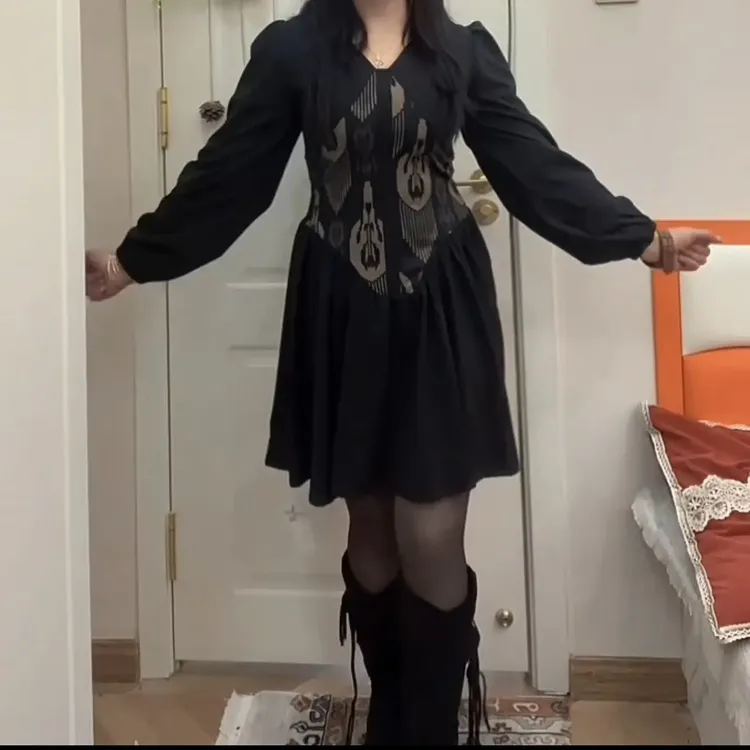 民族风法式气质连衣裙