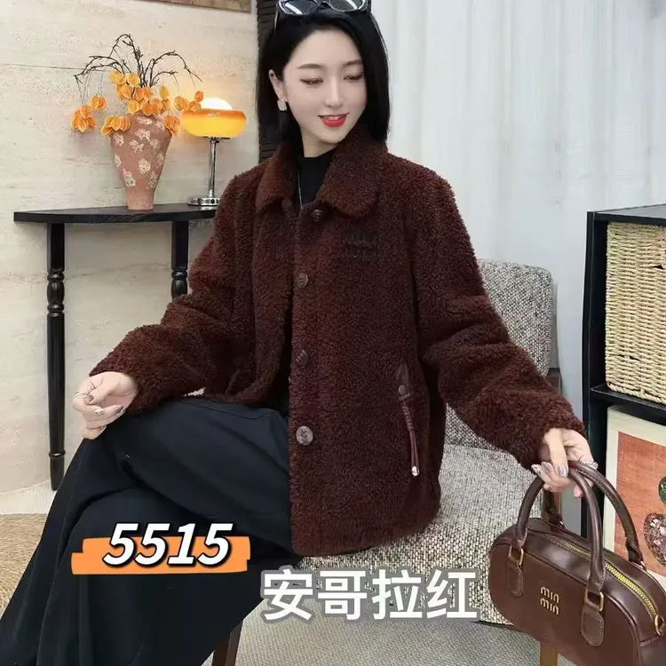 雪贝贝绒安哥拉红外套时尚减龄保暖