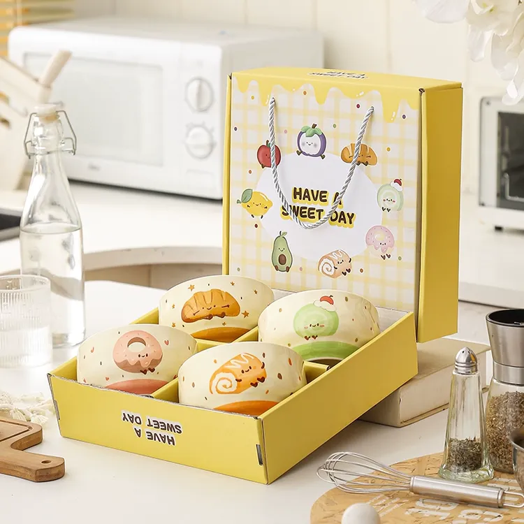 N公司活动伴手礼礼盒陶瓷餐具套装高颜值创意米饭碗高级感送客户