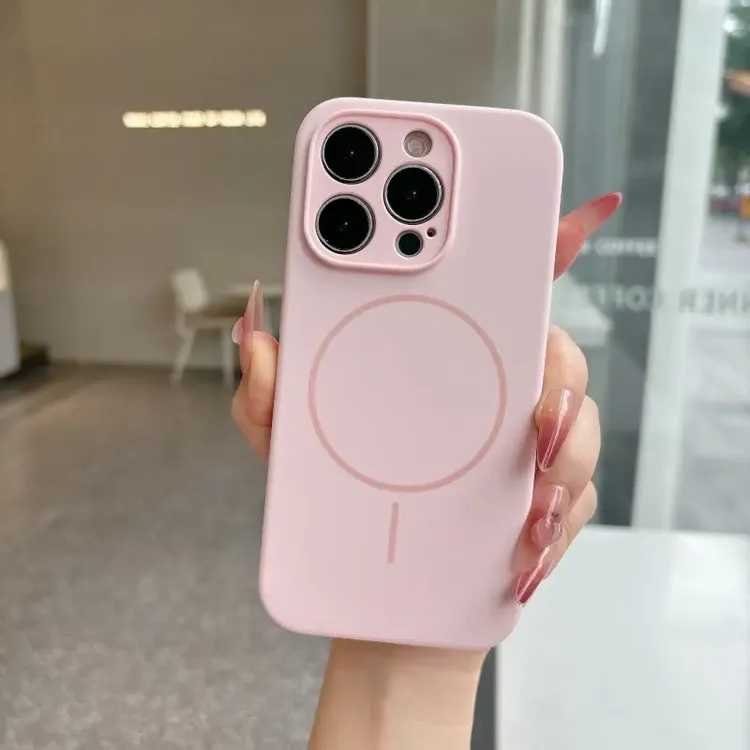 适用苹果17ProMax手机壳细圈磁吸液态硅胶精孔网红简约男女保护套