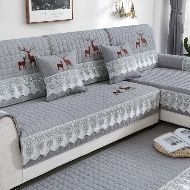 沙发垫布艺四季通用高档垫子防滑北欧简约全包万能套沙发罩巾坐垫