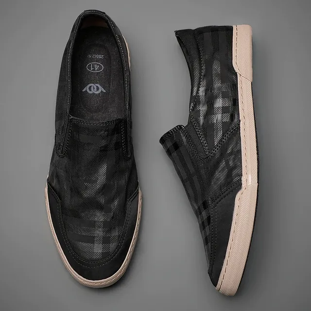 2025年新款帆布鞋男鞋春季潮鞋一脚蹬懒人鞋子休闲板鞋百搭开车鞋