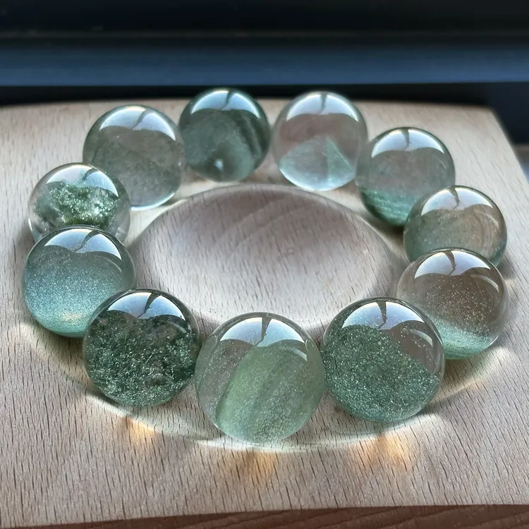 直播间专拍天然绿幽灵水晶手串（私拍不发货）