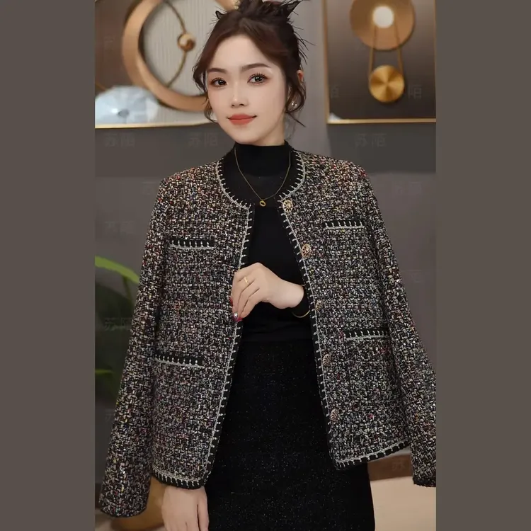 法式轻奢小香风外套2025新款精致感气质短款时尚百搭秋冬休闲外套