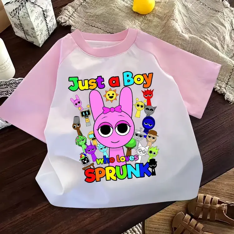 节奏盒子T恤女童sprunki衣服纯棉短袖上衣夏季童装音乐游戏周边潮