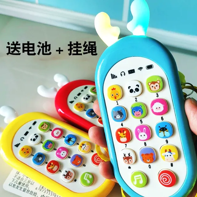 1-2岁宝宝音乐小手机早教益智电动玩具闪光儿歌电话手机儿童玩具