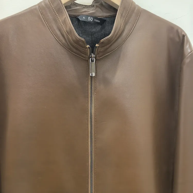 男装休闲短款皮衣厚款春季秋季潮流立领修身型