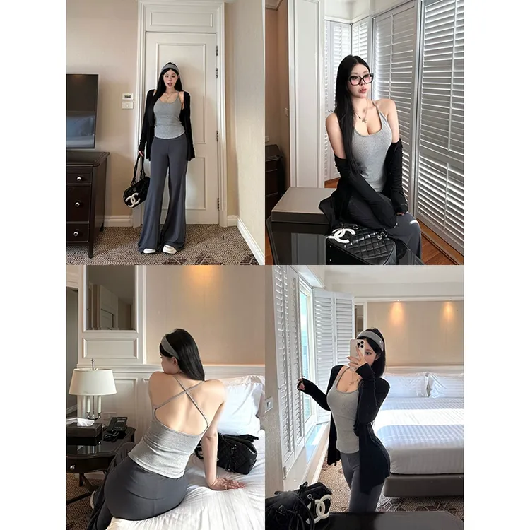 黑泽玄七“spa冰皮三件套”秋季高弹运动休闲微胖显瘦氧气瑜伽套装