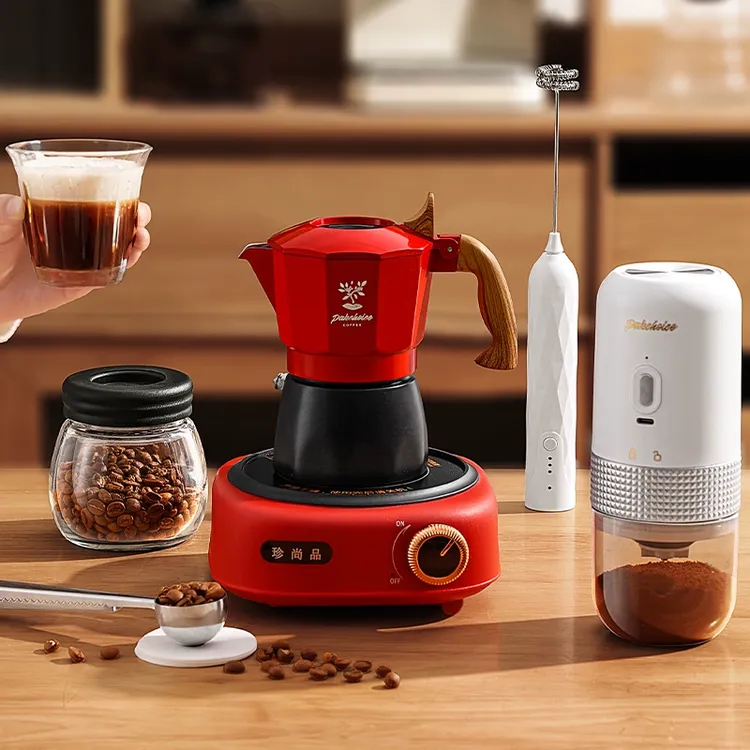 摩卡壶双阀家用咖啡壶煮咖啡小型咖啡机手磨萃取全自动手冲套装