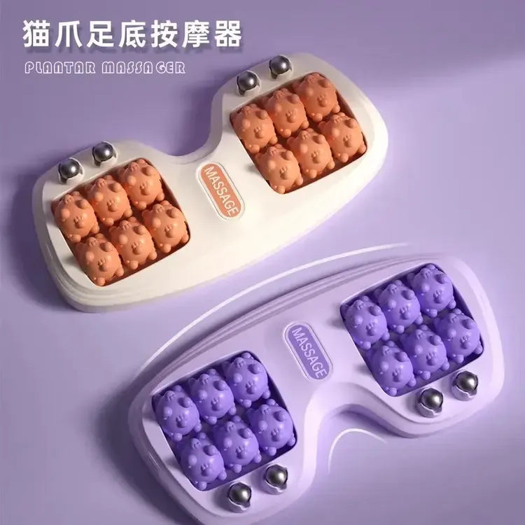 新版升级脚底瑜伽按摩足底滚轮式按摩仪足疗家用深度放松按摩工具