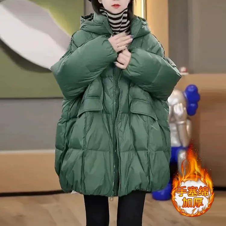 大码外套女款棉袄2025冬季新款时髦炸街棉服厚外套韩版宽松面包服