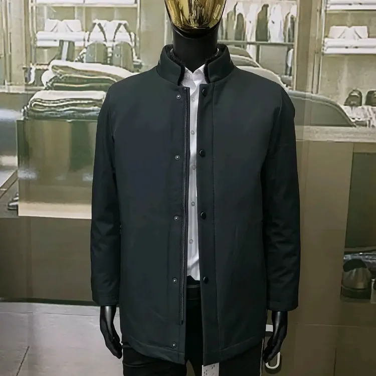 男士商务休闲水貂毛领，兔毛内胆羽绒派克服