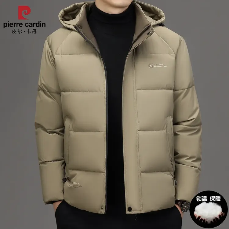 皮尔卡丹冬季爆款高档男士休闲加厚棉服可拆帽男款棉衣外套棉袄男