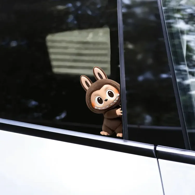 拉布布车贴汽车车身车窗玻璃装饰卡通可爱labubu摩托车电瓶车贴纸