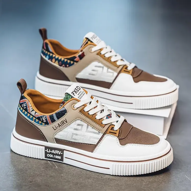 男鞋夏季透气网面薄款小众低帮平底板鞋青少年百搭运动休闲小白鞋