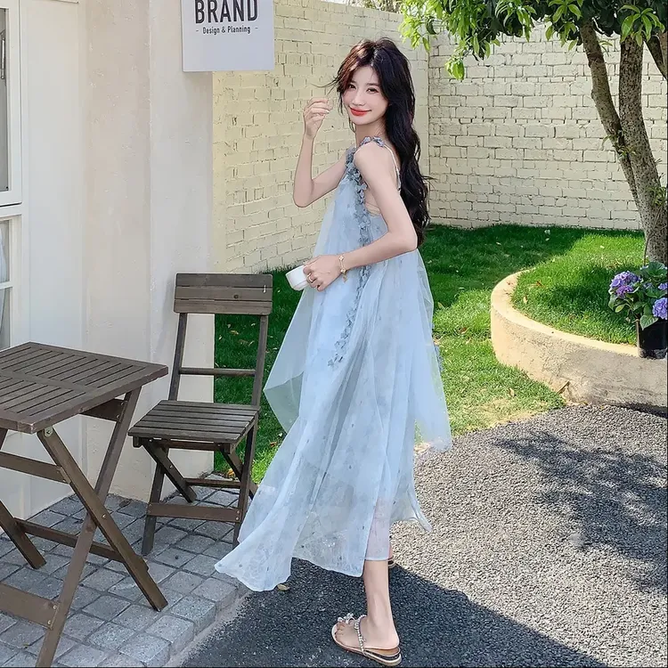 甜美可爱高级感sisi夏季新款酱衣服小众2025连衣裙风格新中式气质