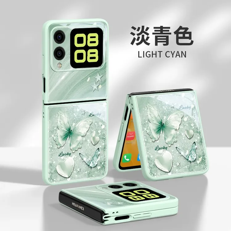 适用华为novaflip手机壳新款电镀玻璃壳Nova Flip小折叠屏保护壳