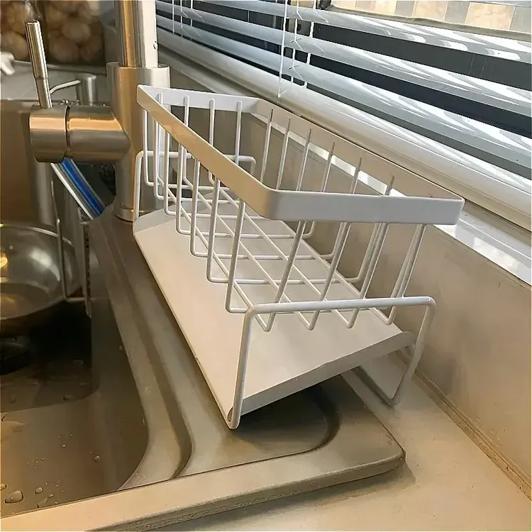 厨房置物架水槽沥水抹布架低价好物水池水龙头钢丝球收纳架免打孔